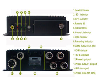 4CH mobiler dvr Sd Kartenvideorecorder mit 4 Minikameras, WIFI-Selbstdownload