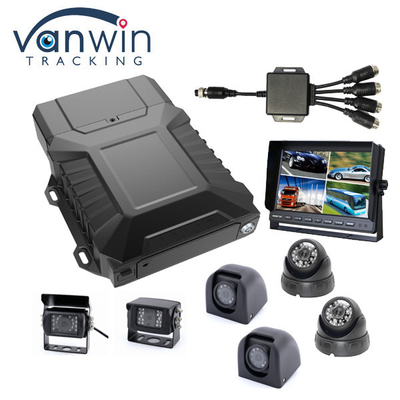 4G Mobile NVR 1080P AHD Car DVR 8CH HDD+SD Karte WIFI GPS mit IP-Kameras
